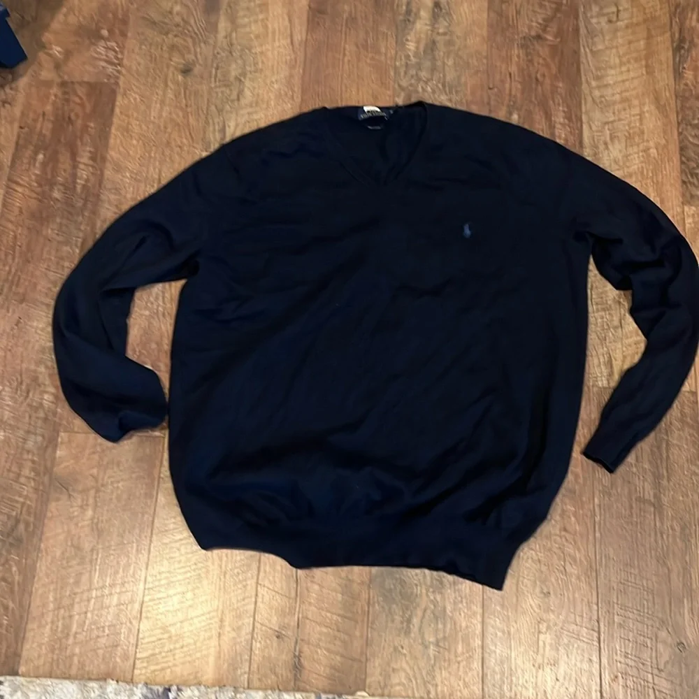 MENS V NECK POLO SWEATER